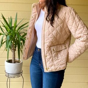 J. Crew Quilted Jacket | Blush Beige | Large